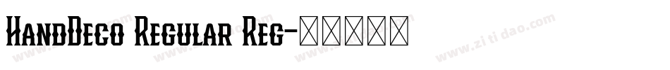 HandDeco Regular Reg字体转换